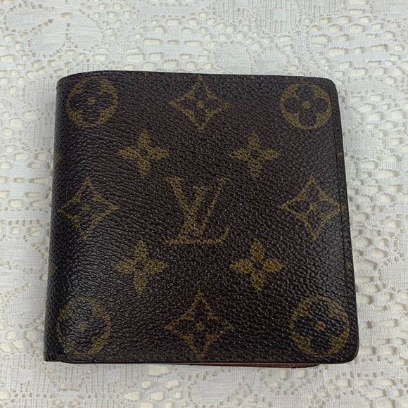 Louis Vuitton Vintage Leather Logo Bifold Wallet Brown Authenticity Certified - Picture 1 of 15